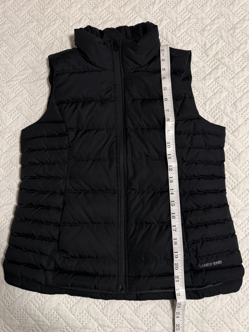 Lands’ End Black Down Puffer Vest Women’s XS Full Zip Quilted - Picture 16 of 16
